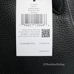 Kate Spade Dumpling Small Black Leather Satchel Crossbody Bag